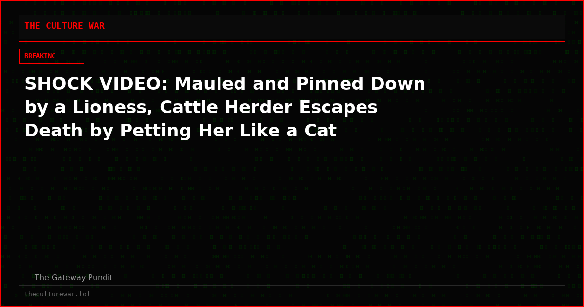 SHOCK VIDEO: Mauled and Pinned Down by a Lioness, Cattle Herder Escapes Death by Petting Her Like a Cat