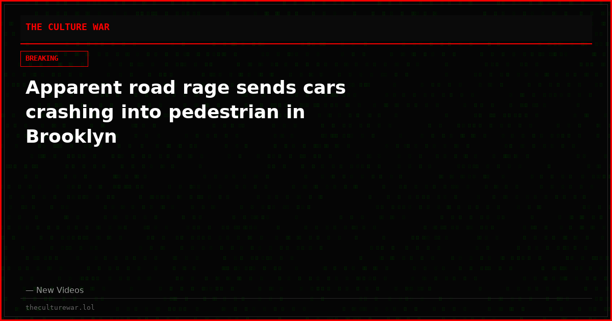 Apparent road rage sends cars crashing into pedestrian in Brooklyn