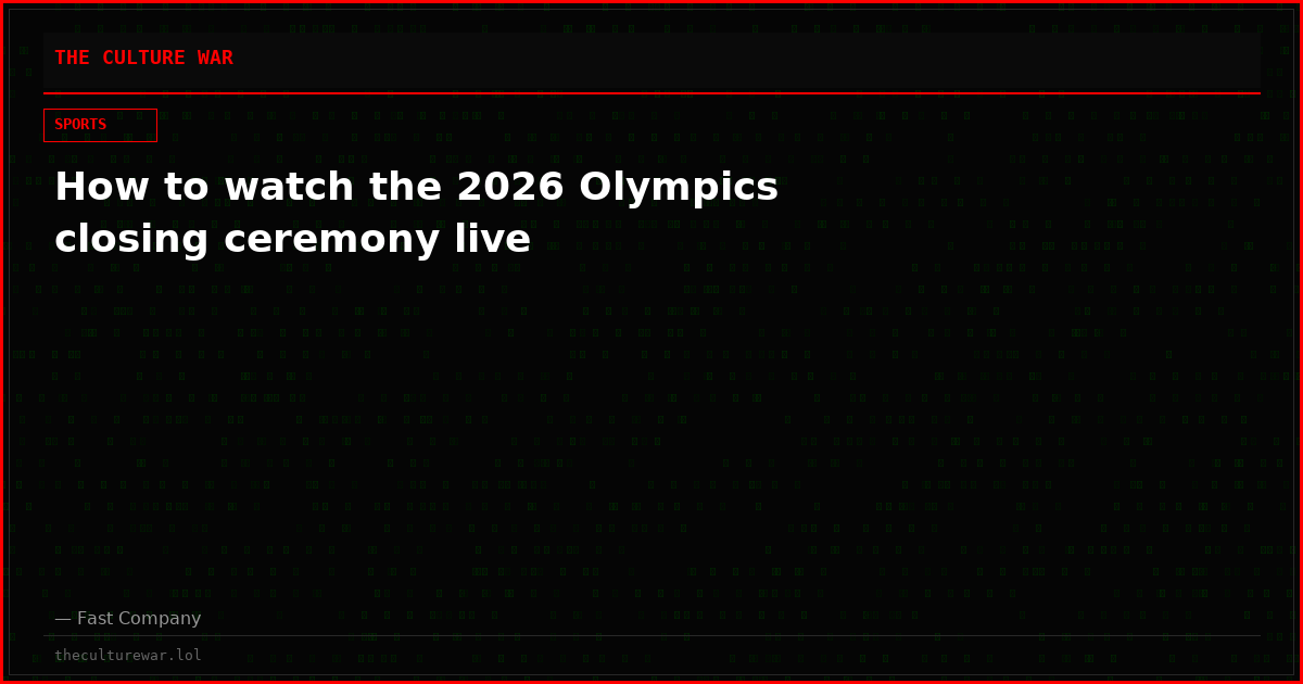 How to watch the 2026 Olympics closing ceremony live