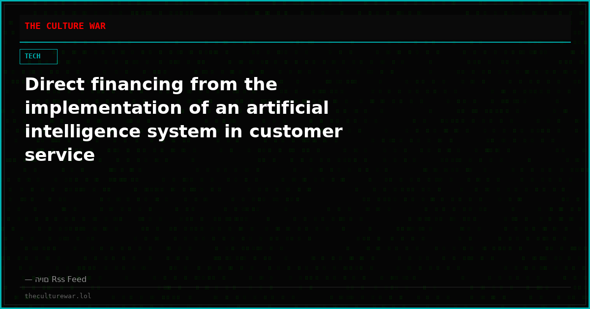 Direct financing from the implementation of an artificial intelligence system in customer service