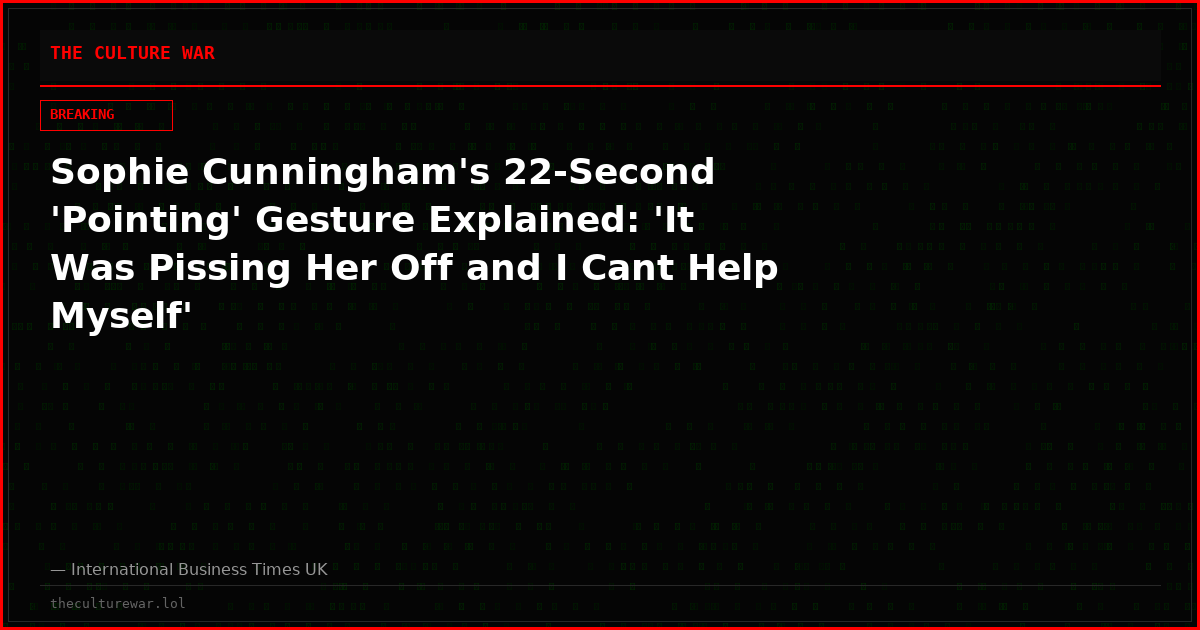 Sophie Cunningham's 22-Second 'Pointing' Gesture Explained: 'It Was Pissing Her Off and I Cant Help Myself'