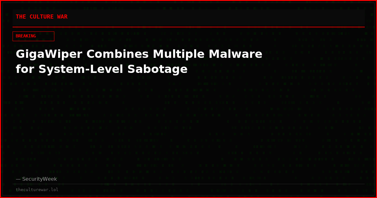 GigaWiper Combines Multiple Malware for System-Level Sabotage