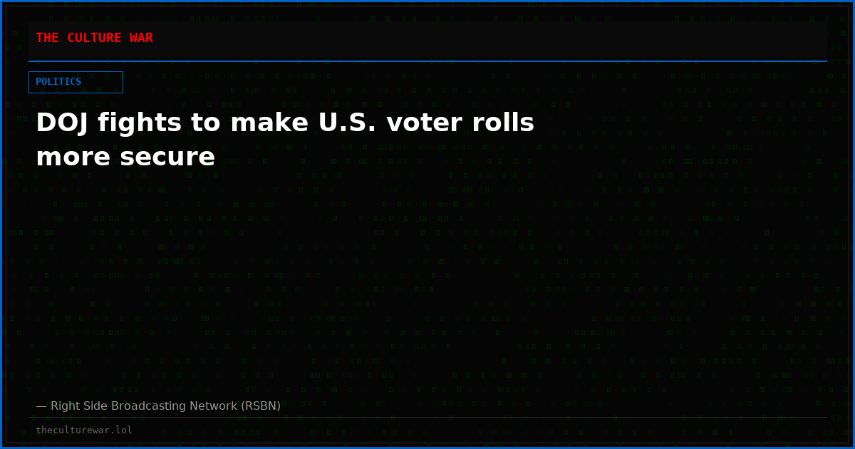 DOJ fights to make U.S. voter rolls more secure