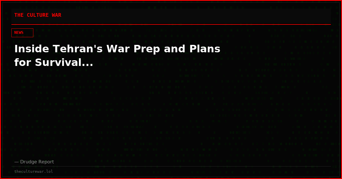 Inside Tehran's War Prep and Plans for Survival...