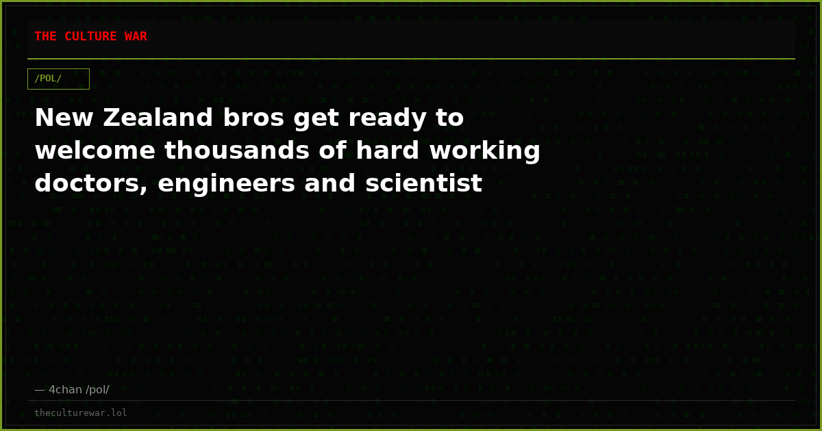 New Zealand bros get ready to welcome thousands of hard working doctors, engineers and scientist