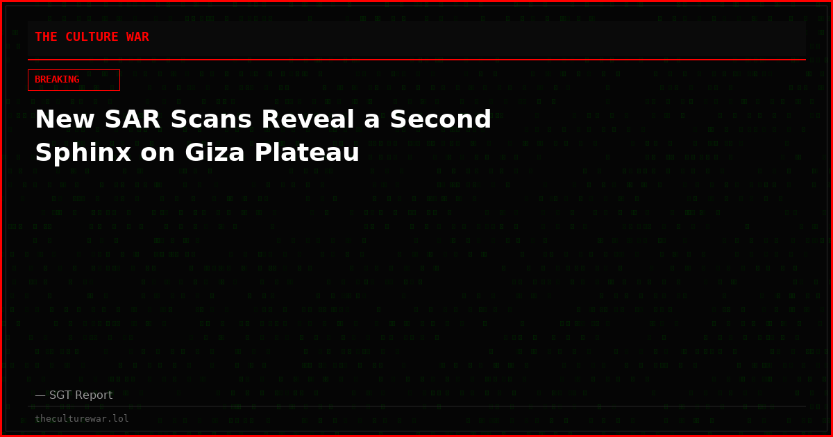 New SAR Scans Reveal a Second Sphinx on Giza Plateau