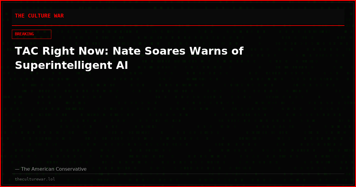 TAC Right Now: Nate Soares Warns of Superintelligent AI