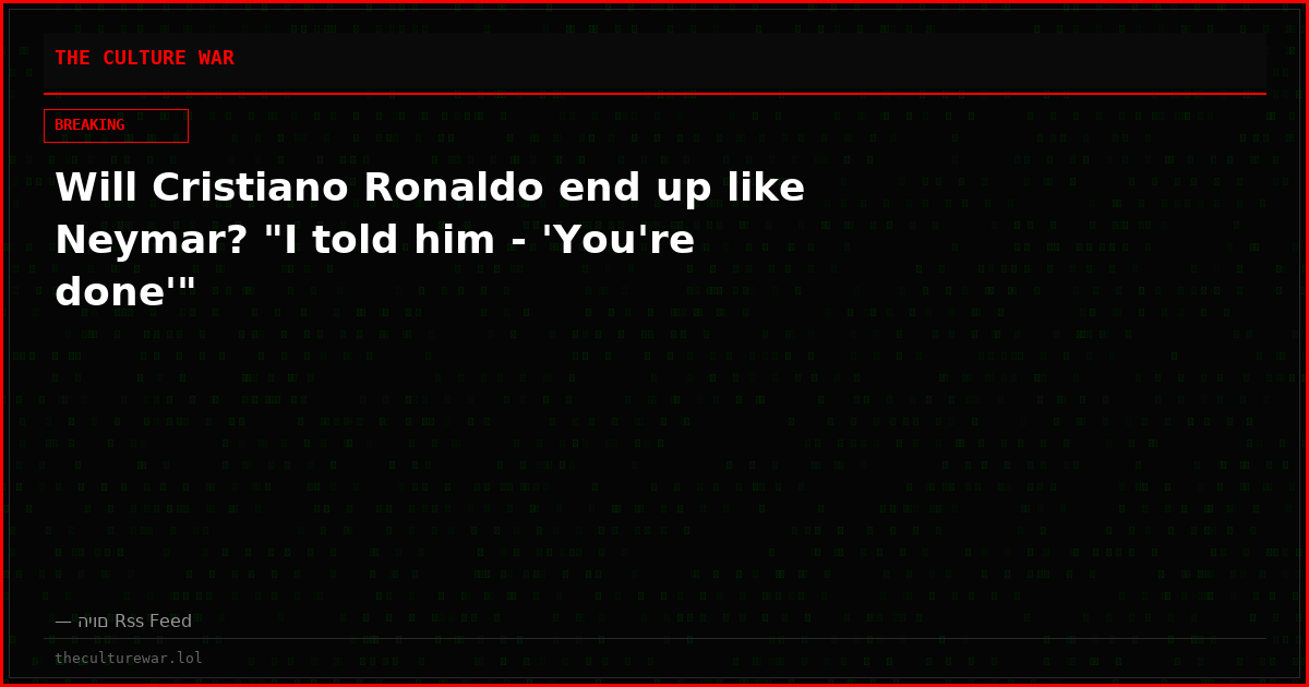 Will Cristiano Ronaldo end up like Neymar? "I told him - 'You're done'"
