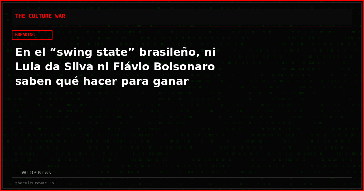 En el “swing state” brasileño, ni Lula da Silva ni Flávio Bolsonaro saben qué hacer para ganar