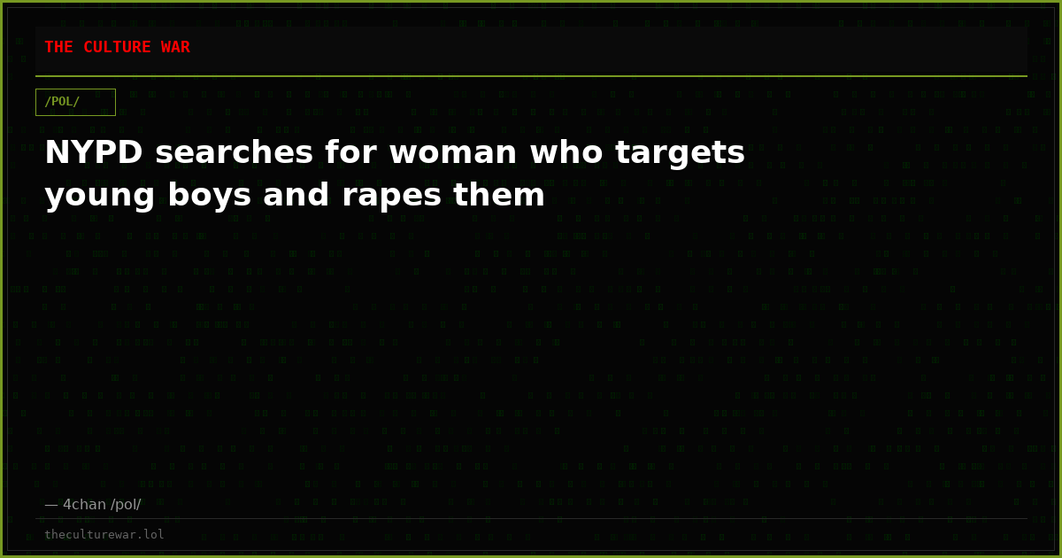 NYPD searches for woman who targets young boys and rapes them
