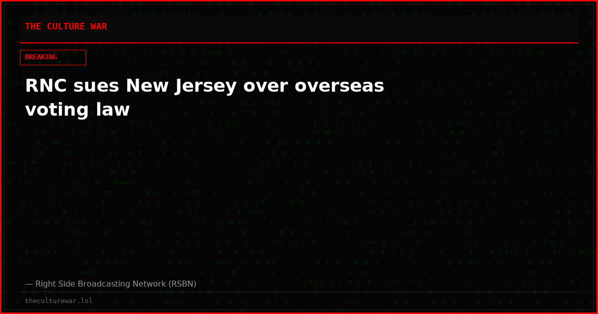 RNC sues New Jersey over overseas voting law
