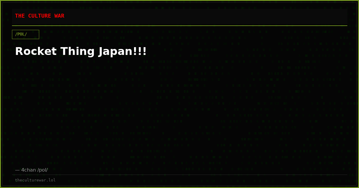 Rocket Thing Japan!!!