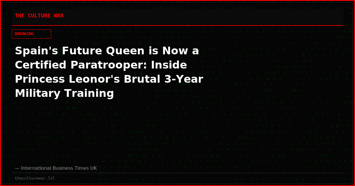Spain's Future Queen is Now a Certified Paratrooper: Inside Princess Leonor's Brutal 3-Year Military Training