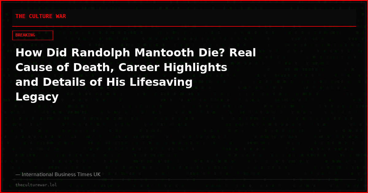How Did Randolph Mantooth Die? Real Cause of Death, Career Highlights and Details of His Lifesaving Legacy