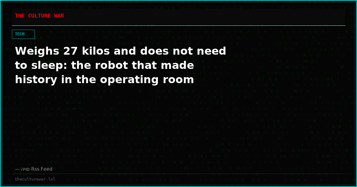 Weighs 27 kilos and does not need to sleep: the robot that made history in the operating room
