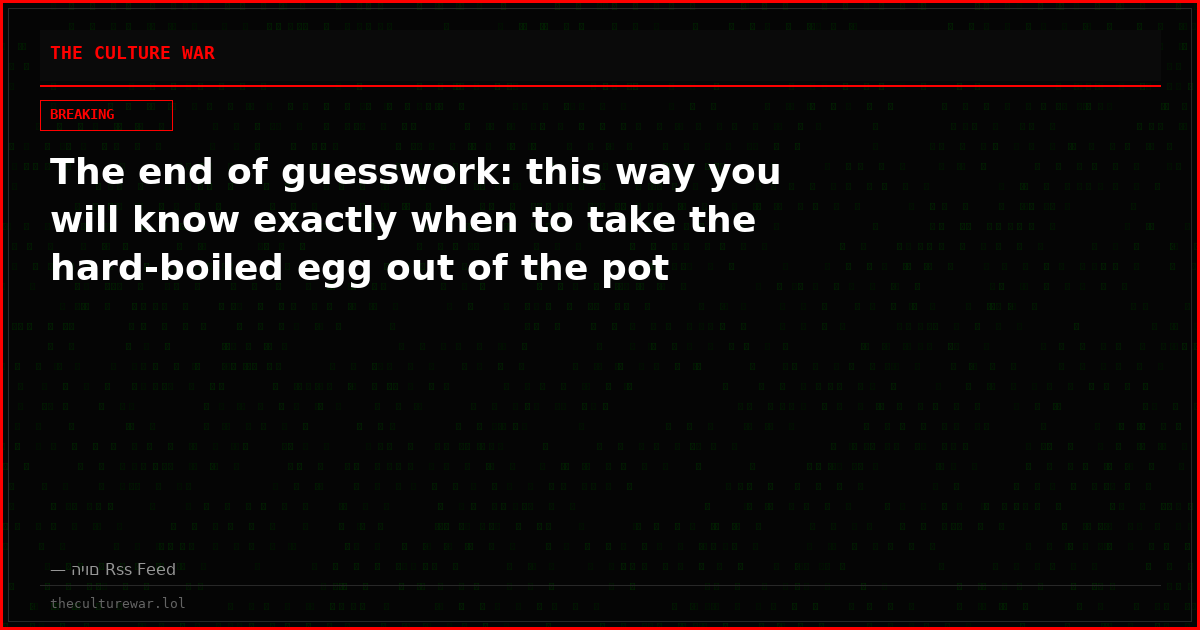 The end of guesswork: this way you will know exactly when to take the hard-boiled egg out of the pot