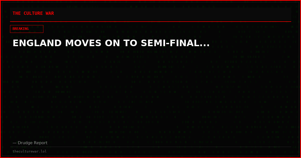 ENGLAND MOVES ON TO SEMI-FINAL...