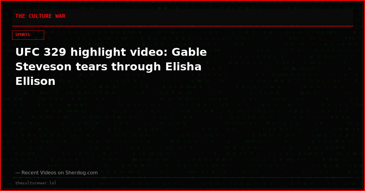 UFC 329 highlight video: Gable Steveson tears through Elisha Ellison