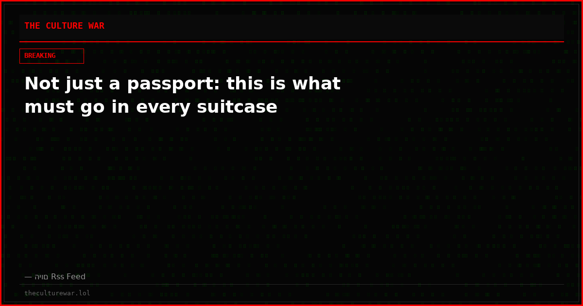 Not just a passport: this is what must go in every suitcase