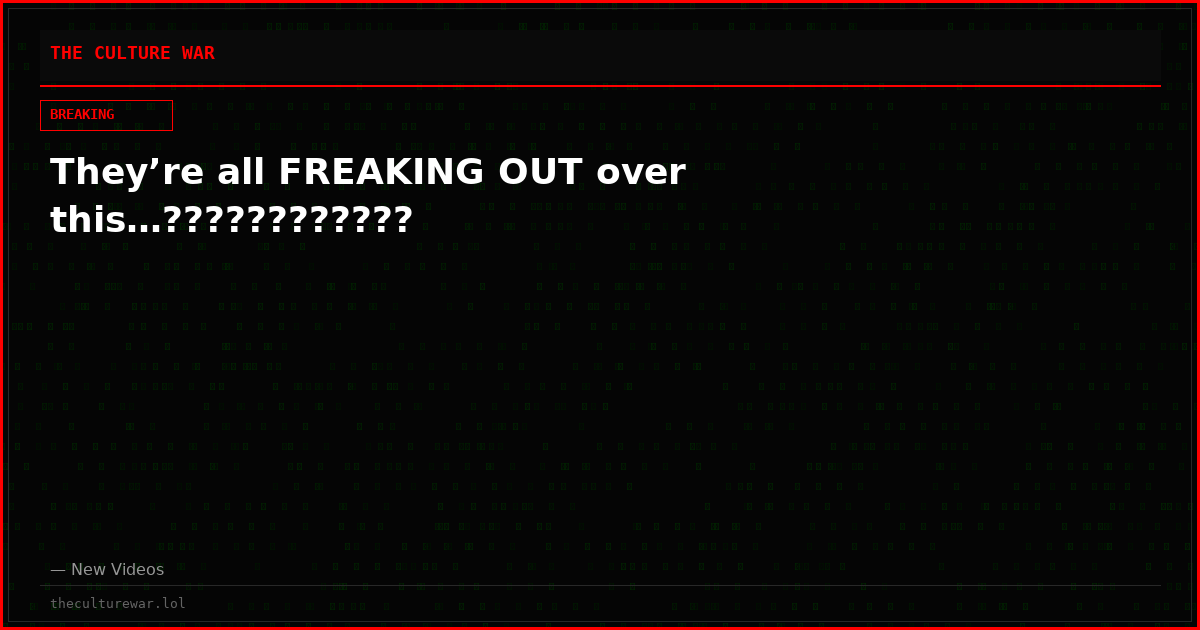 They’re all FREAKING OUT over this…????????????
