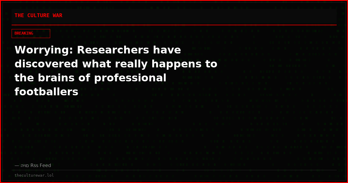 Worrying: Researchers have discovered what really happens to the brains of professional footballers