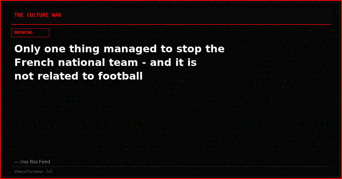 Only one thing managed to stop the French national team - and it is not related to football