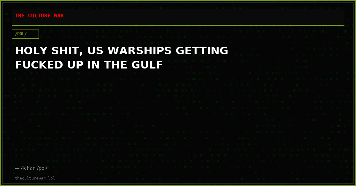 HOLY SHIT, US WARSHIPS GETTING FUCKED UP IN THE GULF