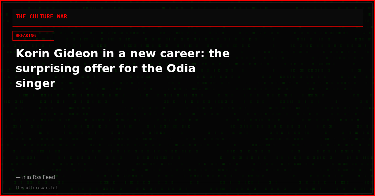 Korin Gideon in a new career: the surprising offer for the Odia singer