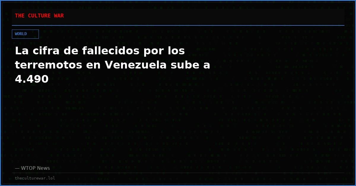 La cifra de fallecidos por los terremotos en Venezuela sube a 4.490