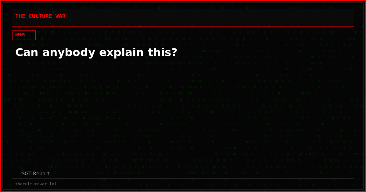 Can anybody explain this?