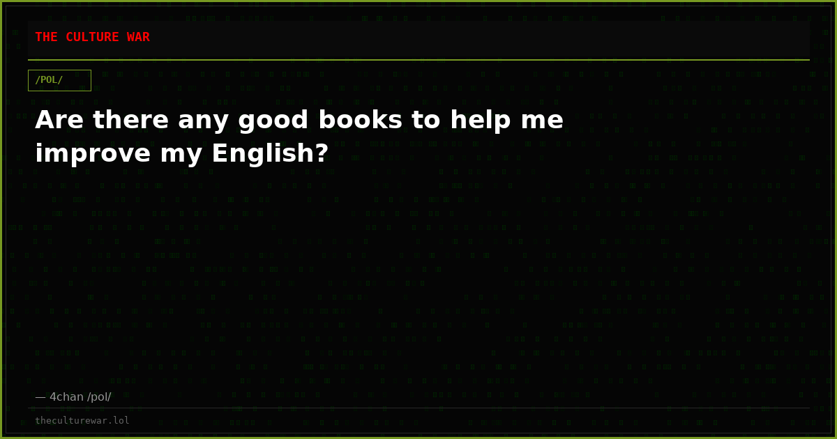 Are there any good books to help me improve my English?