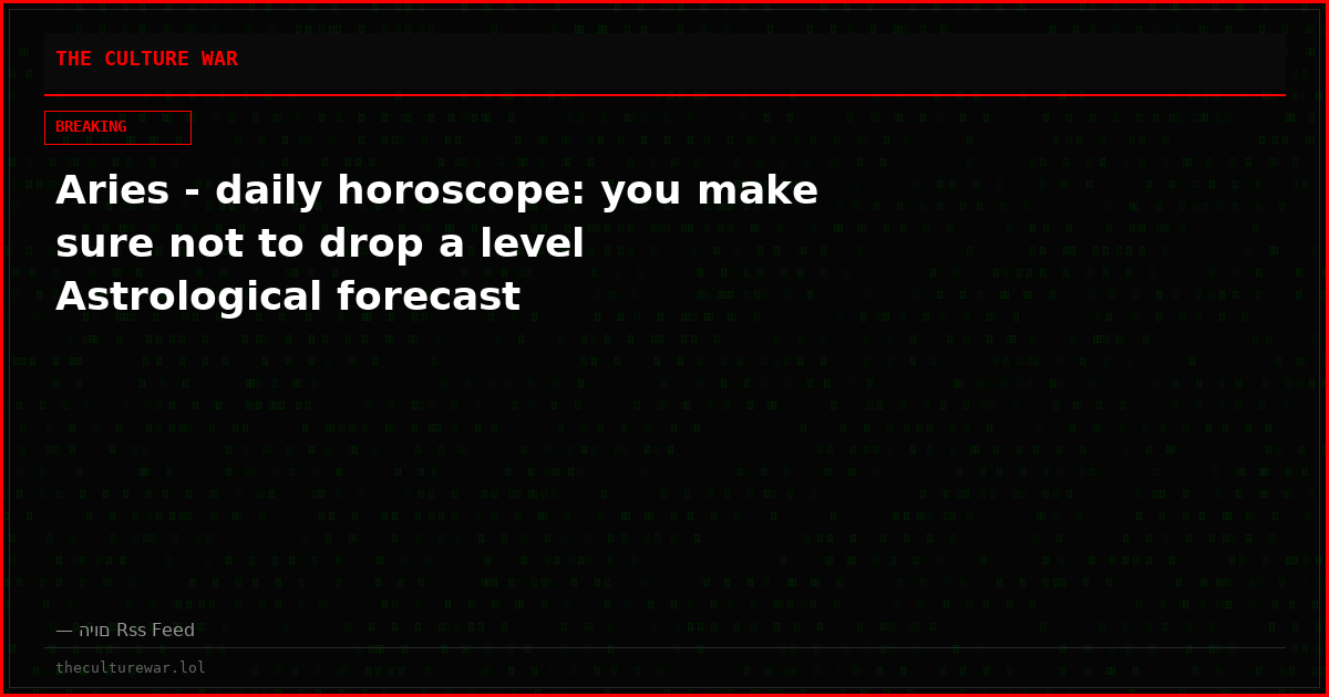 Aries - daily horoscope: you make sure not to drop a level Astrological forecast