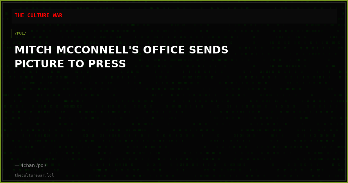 MITCH MCCONNELL'S OFFICE SENDS PICTURE TO PRESS
