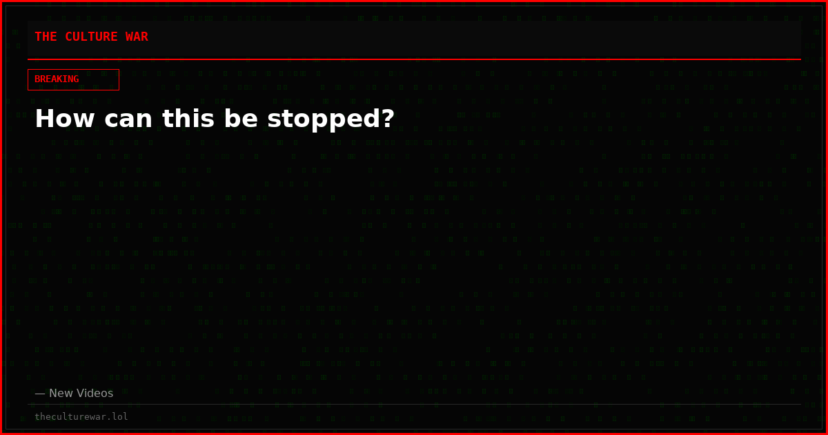 How can this be stopped?