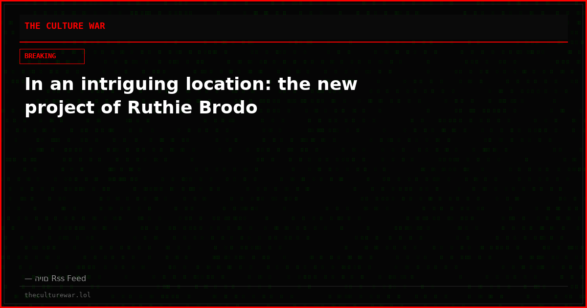 In an intriguing location: the new project of Ruthie Brodo