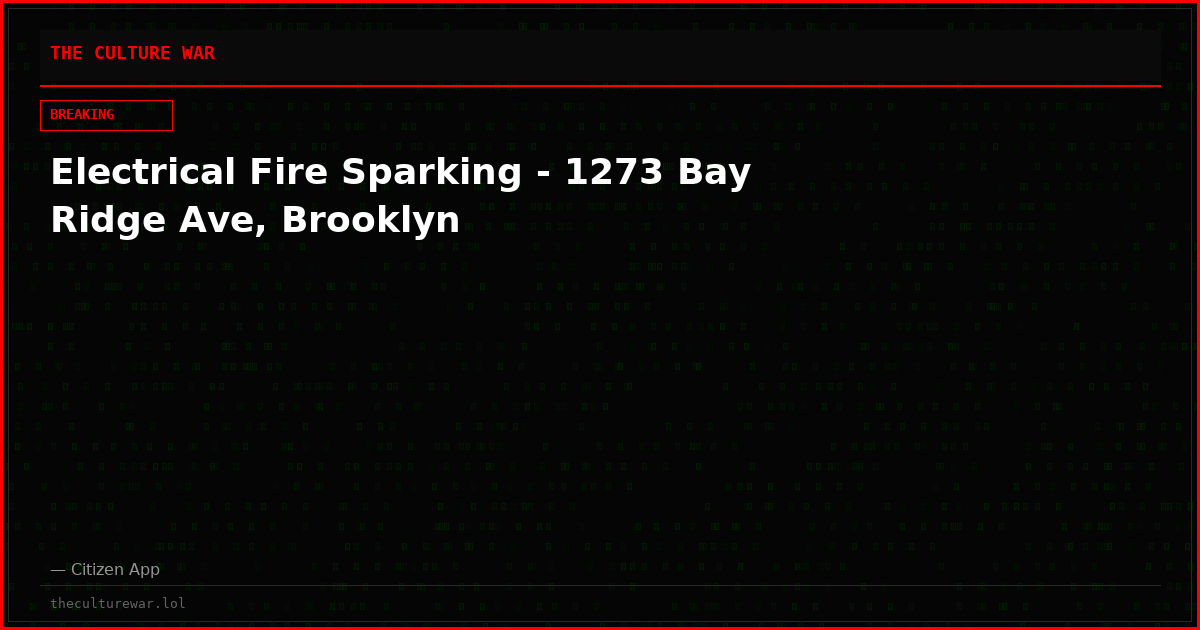 Electrical Fire Sparking - 1273 Bay Ridge Ave, Brooklyn