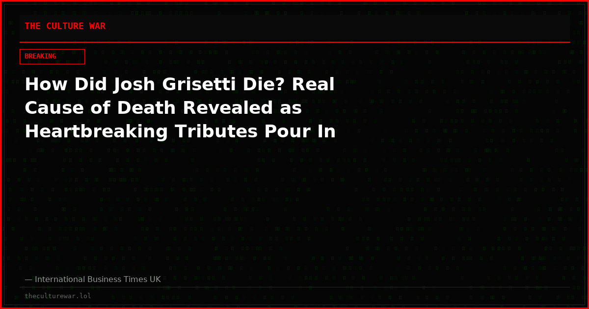 How Did Josh Grisetti Die? Real Cause of Death Revealed as Heartbreaking Tributes Pour In