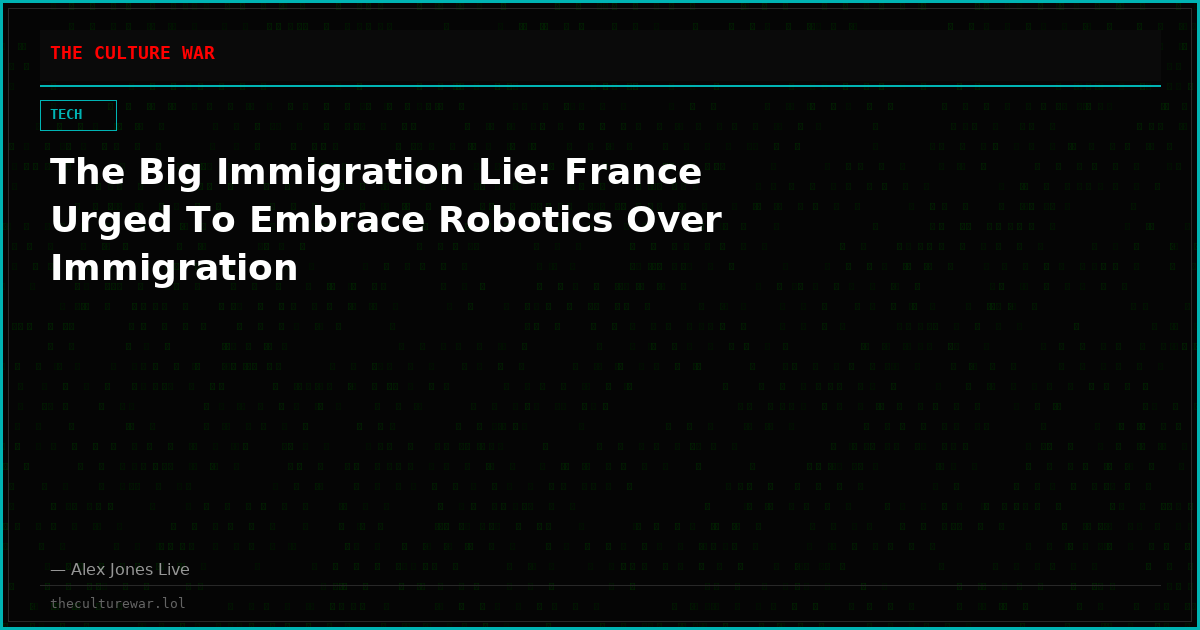 The Big Immigration Lie: France Urged To Embrace Robotics Over Immigration