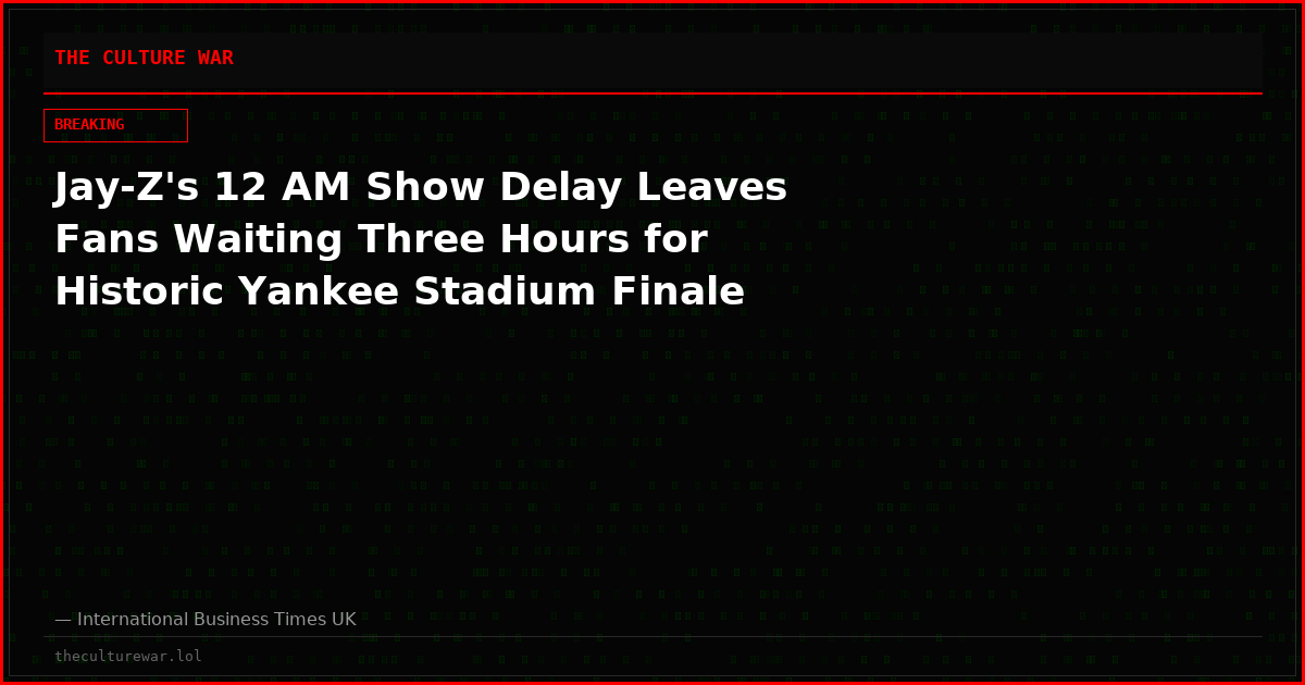 Jay-Z's 12 AM Show Delay Leaves Fans Waiting Three Hours for Historic Yankee Stadium Finale