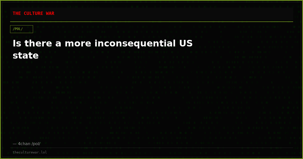 Is there a more inconsequential US state