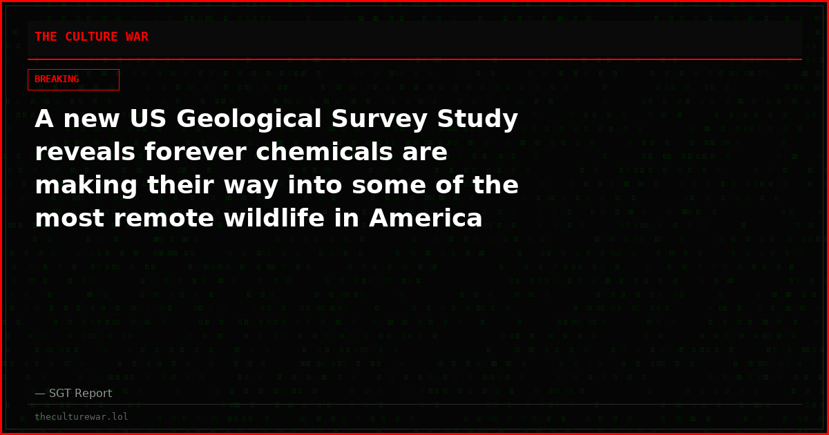 A new US Geological Survey Study reveals forever chemicals are making their way into some of the most remote wildlife in America