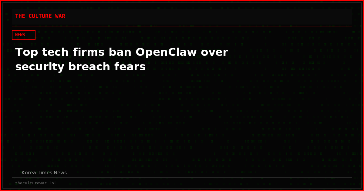 Top tech firms ban OpenClaw over security breach fears