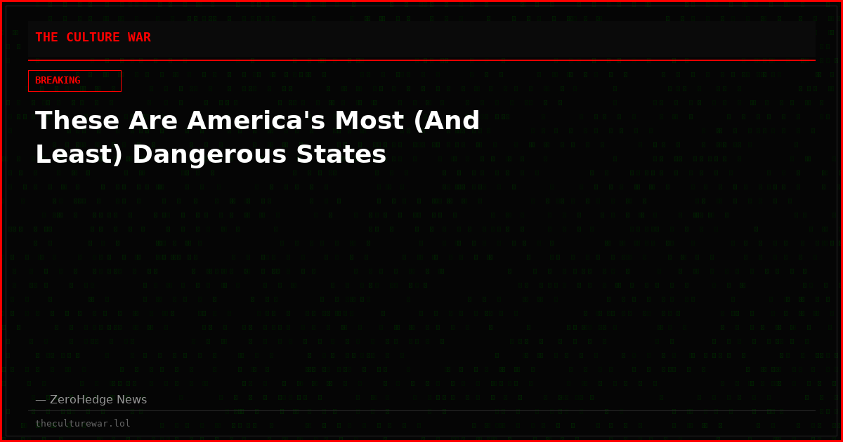 These Are America's Most (And Least) Dangerous States