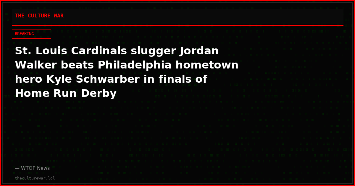 St. Louis Cardinals slugger Jordan Walker beats Philadelphia hometown hero Kyle Schwarber in finals of Home Run Derby