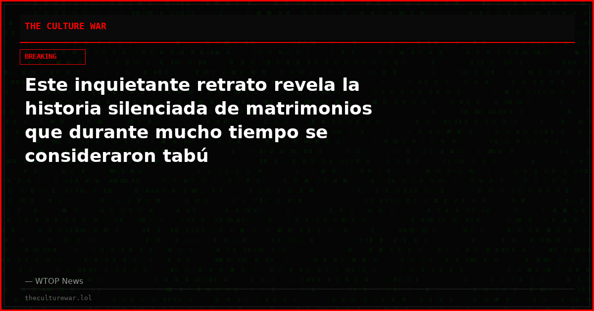 Este inquietante retrato revela la historia silenciada de matrimonios que durante mucho tiempo se consideraron tabú