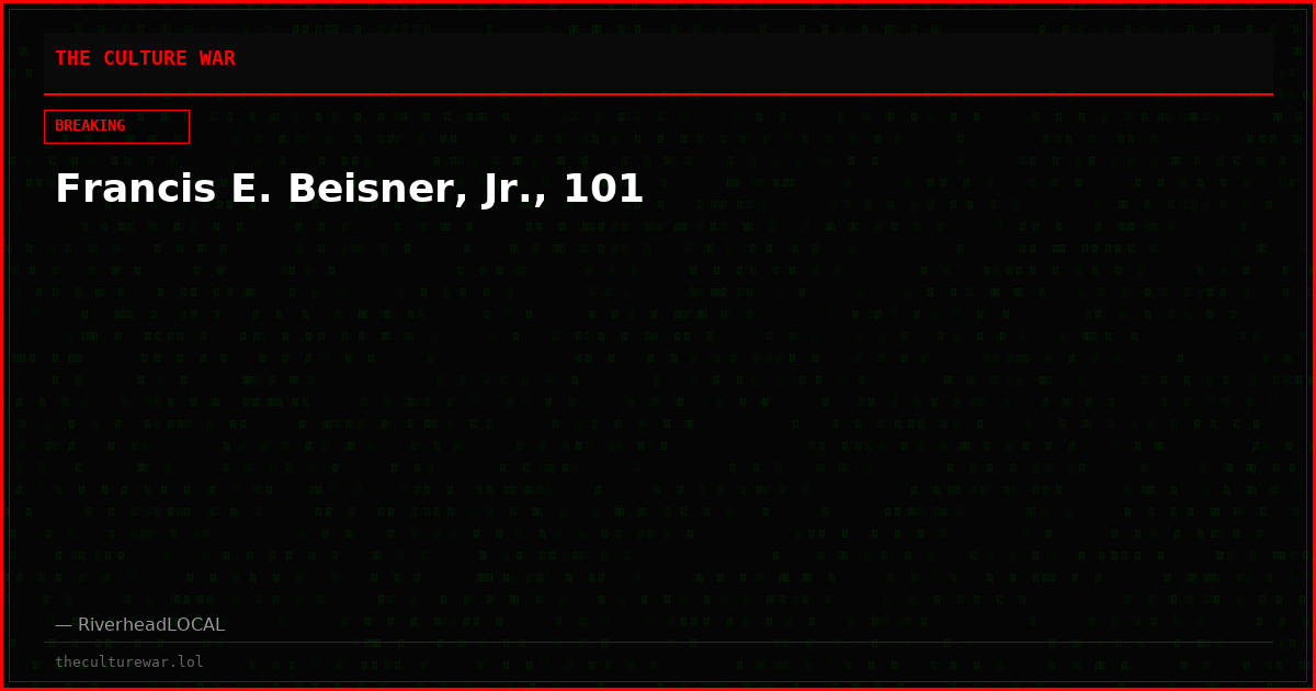 Francis E. Beisner, Jr., 101