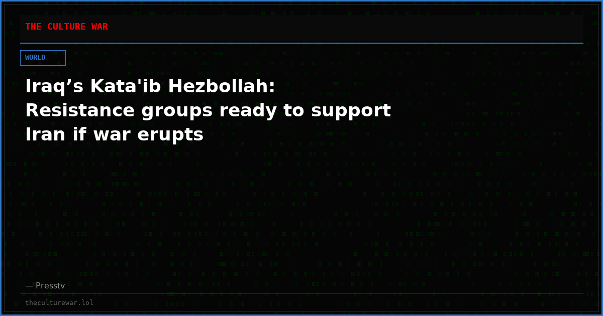 Iraq’s Kata'ib Hezbollah: Resistance groups ready to support Iran if war erupts