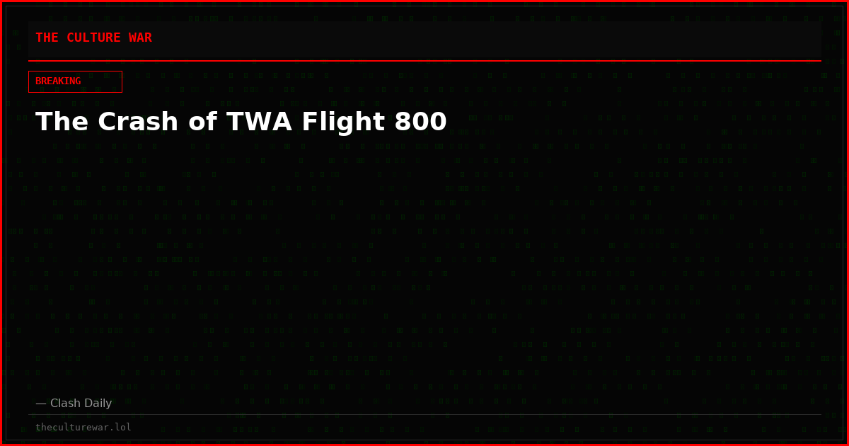 The Crash of TWA Flight 800