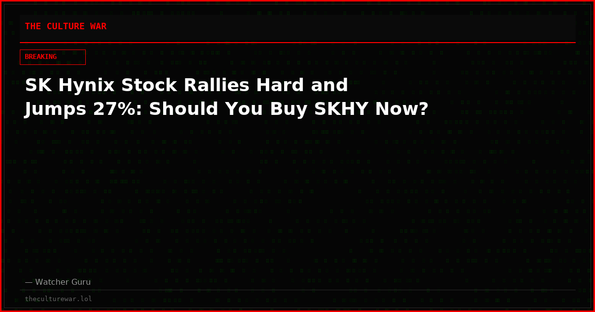 SK Hynix Stock Rallies Hard and Jumps 27%: Should You Buy SKHY Now?