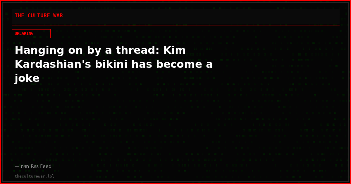 Hanging on by a thread: Kim Kardashian's bikini has become a joke